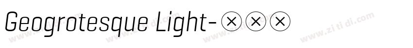 Geogrotesque Light字体转换